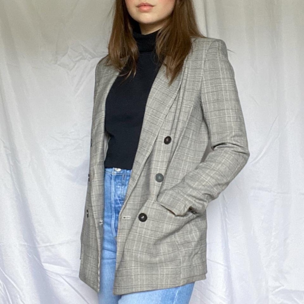 H&M NWOT Classic Slim Fit Houndstooth Blazer | Size 4